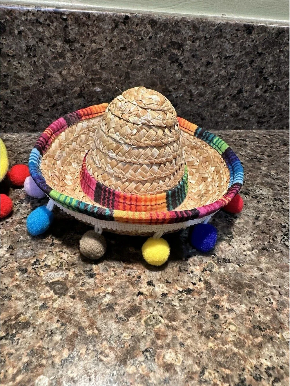2 Mini Sombrero Hats Cinco De Mayo Pet Dog Doll Costume Party Prop